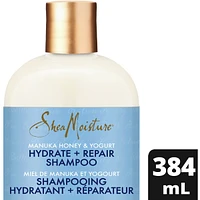 SheaMoisture Manuka Honey & Yogurt Hydrate & Repair Sulfate-Free Shampoo for Damaged Wavy & Curly hair with Mafura & Baobab Oils 384 ml