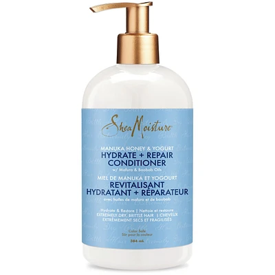 SheaMoisture Manuka Honey & Yogurt Hydrate & Repair Conditioner for Damaged Wavy & Curly hair with Mafura & Baobab Oils 384 ml