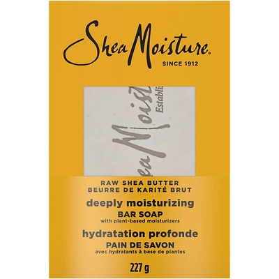 SheaMoisture  Bar Soap Moisturize and Restore Dry Skin Raw Shea Butter with 24h shea moisture nutrients for Healthy, Glowing Skin, 227g