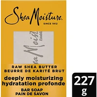 SheaMoisture  Bar Soap Moisturize and Restore Dry Skin Raw Shea Butter with 24h shea moisture nutrients for Healthy, Glowing Skin, 227g