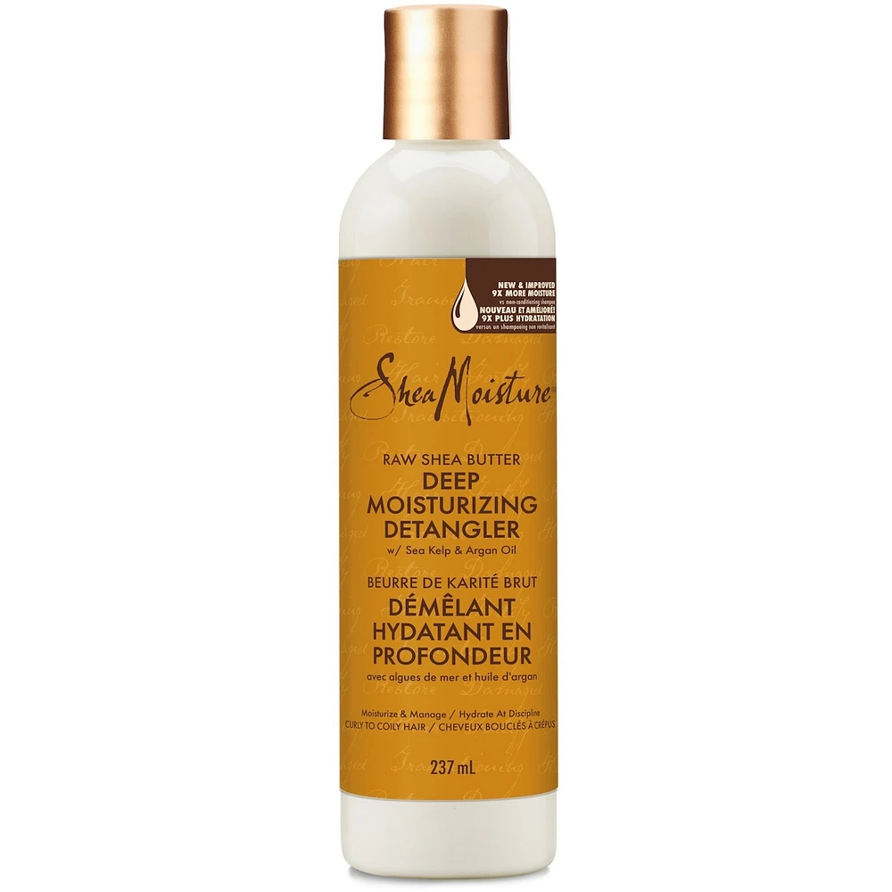 SheaMoisture Deep Moisturizing Detangler repairs visible signs of damage Raw Shea Butter paraben-free hair detangler 237 ml