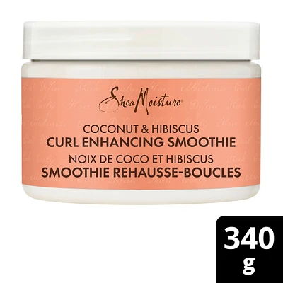Deep Conditioning Curl Enhancing Smoothie hair repair for thick, curly Hair Coconut & Hibiscus with Silk Protein & Neem Oil 340 g