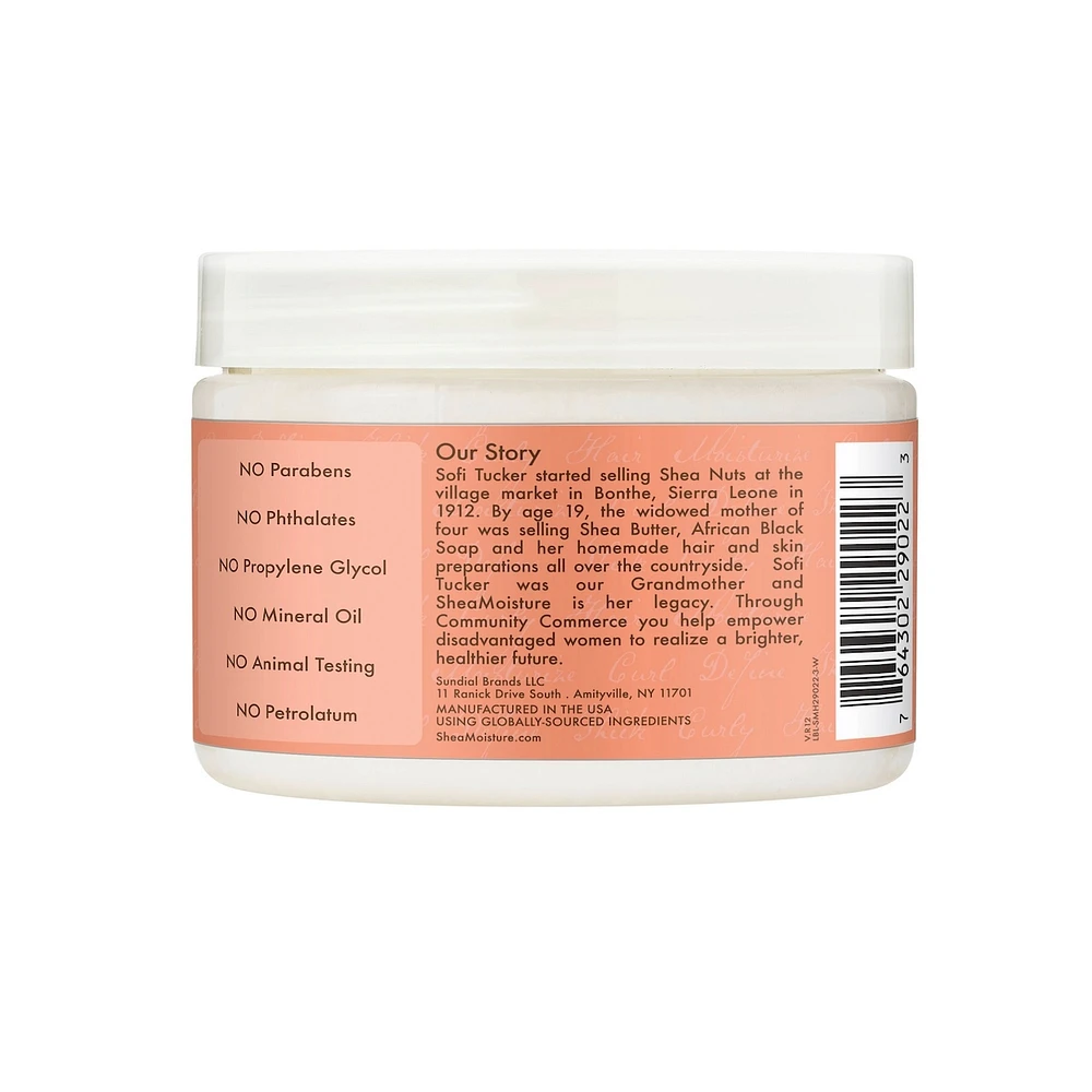 Deep Conditioning Curl Enhancing Smoothie hair repair for thick, curly Hair Coconut & Hibiscus with Silk Protein & Neem Oil 340 g