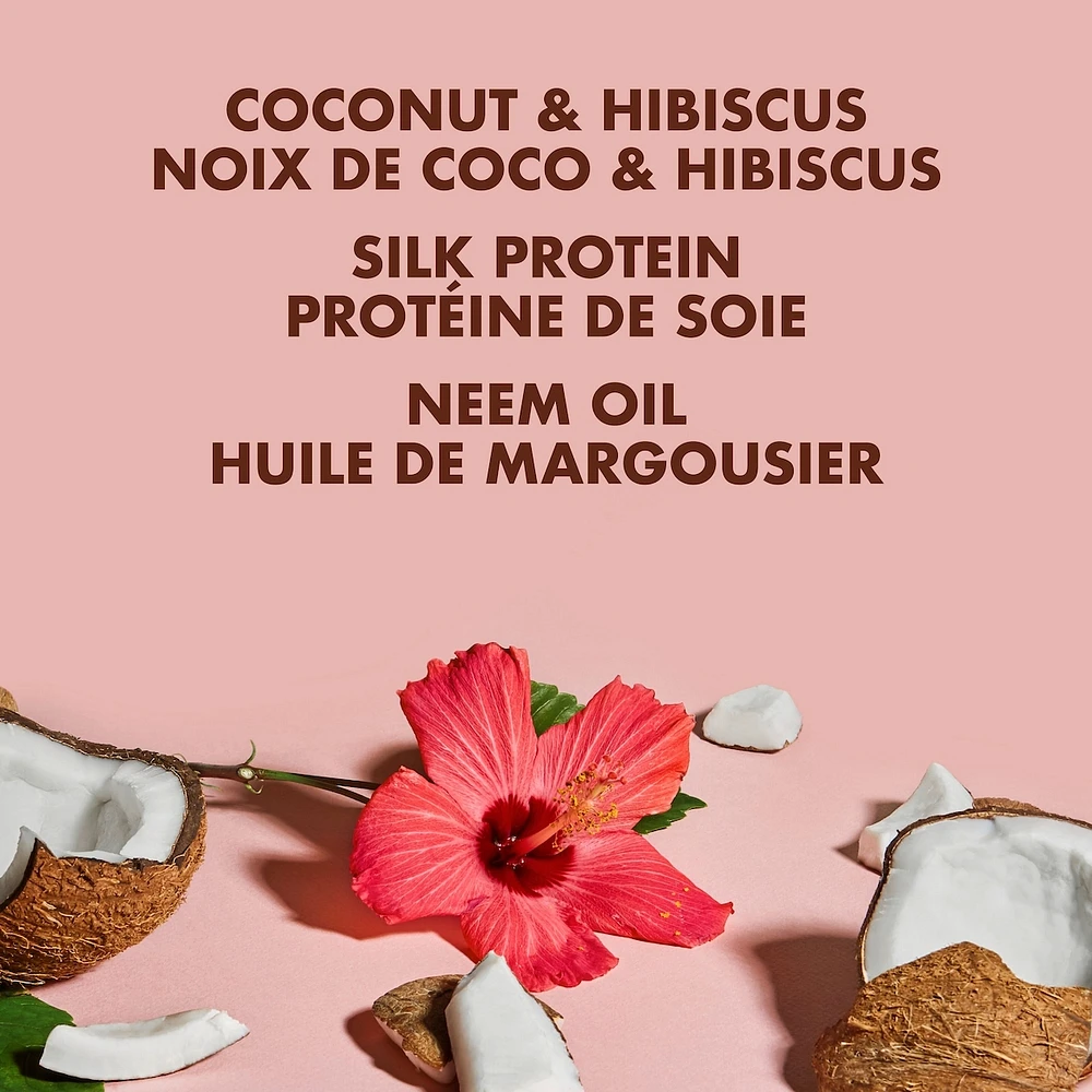 Deep Conditioning Curl Enhancing Smoothie hair repair for thick, curly Hair Coconut & Hibiscus with Silk Protein & Neem Oil 340 g