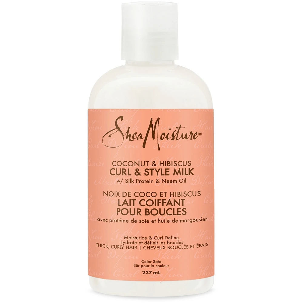 Curl & Style Milk Leave-In Conditioner for thick, curly Hair Coconut & Hibiscus with Silk Protein and Neem Oil 237 ml