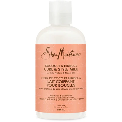 Curl & Style Milk Leave-In Conditioner for thick, curly Hair Coconut & Hibiscus with Silk Protein and Neem Oil 237 ml