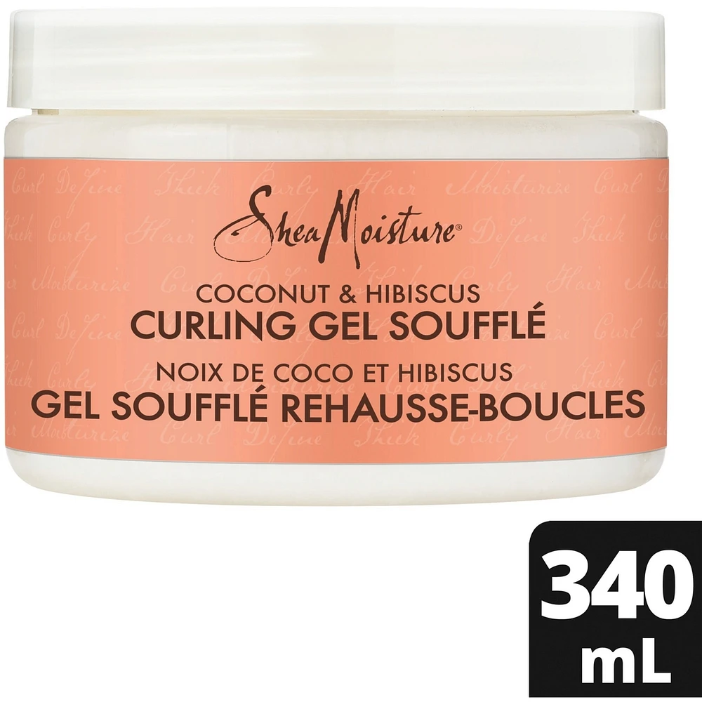 Curling Gel Soufflé Leave-in Conditioner for thick, curly hair Coconut & Hibiscus moisturizes and defines curls 340 g