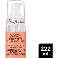 Frizz-Free Curl Mousse for Curly Hair Coconut & Hibiscus with Silk Protein & Neem Oil
