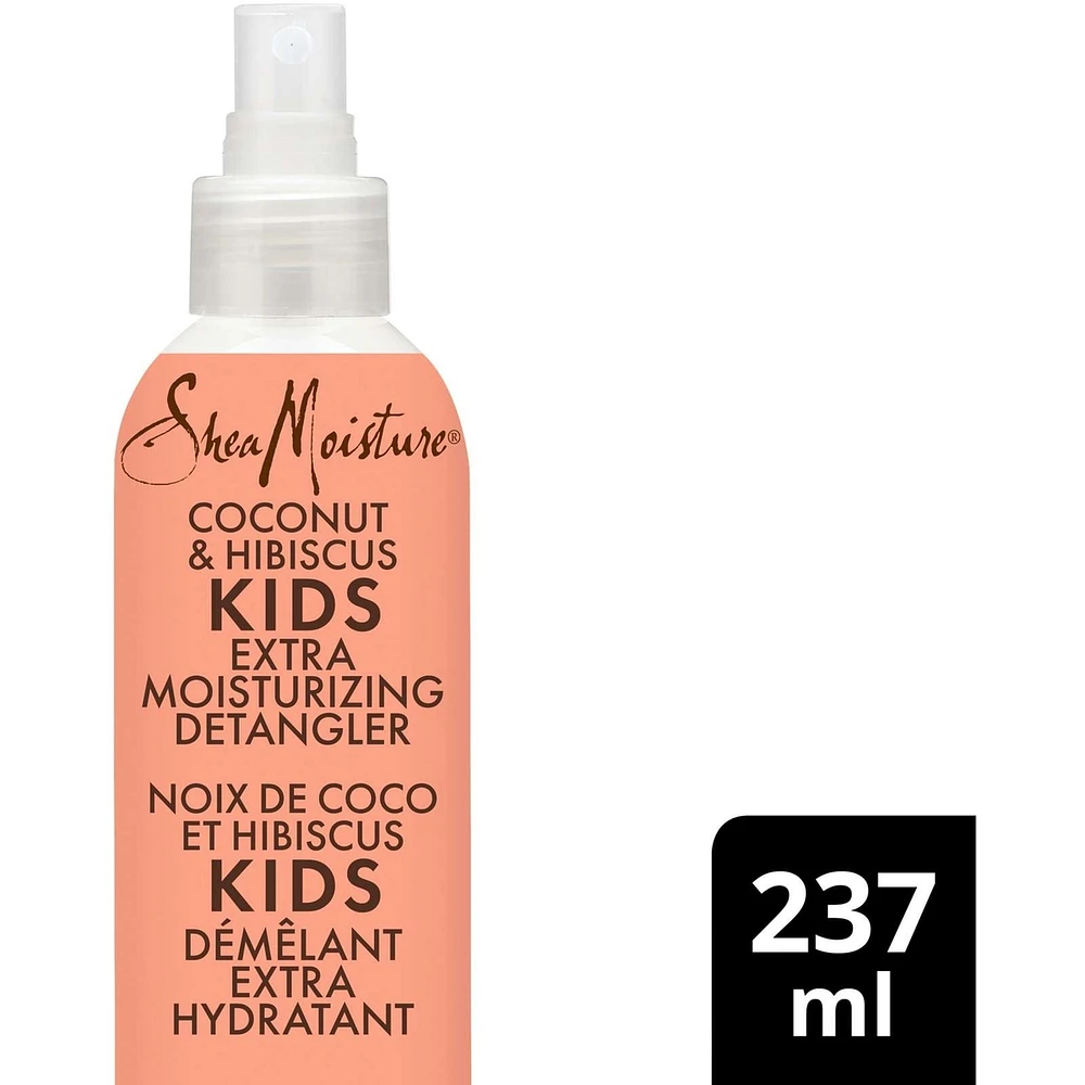 KIDS Extra-Moisturizing Detangler for Thick, Curly Hair Coconut & Hibiscus with Slippery Elm & Marshmallow Root Extract