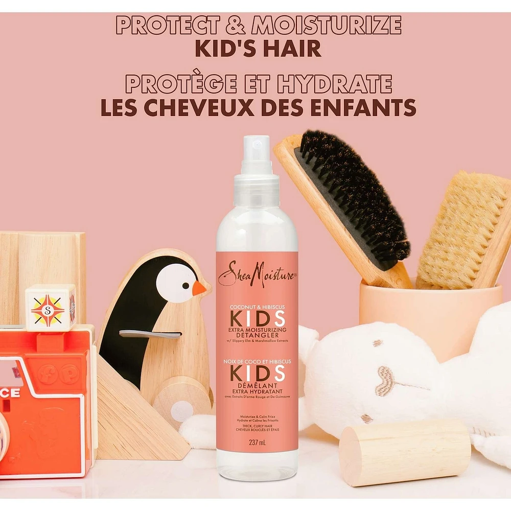 KIDS Extra-Moisturizing Detangler for Thick, Curly Hair Coconut & Hibiscus with Slippery Elm & Marshmallow Root Extract
