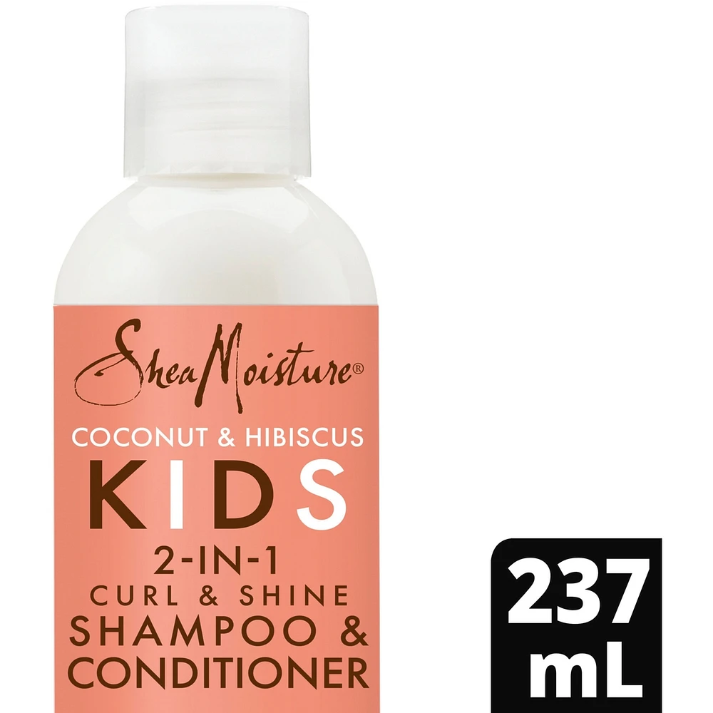 Kids Coconut & Hibiscus 2 in 1 Shampoo and Conditioner for Thick, Curly Hair