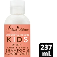 Kids Coconut & Hibiscus 2 in 1 Shampoo and Conditioner for Thick, Curly Hair
