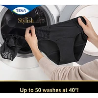 TENA Stylish Black Classic Brief Washable Absorbent Underwear M