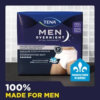 Men Overnight Extra Coverage Incontinence Underwear, Large/Extra-Large