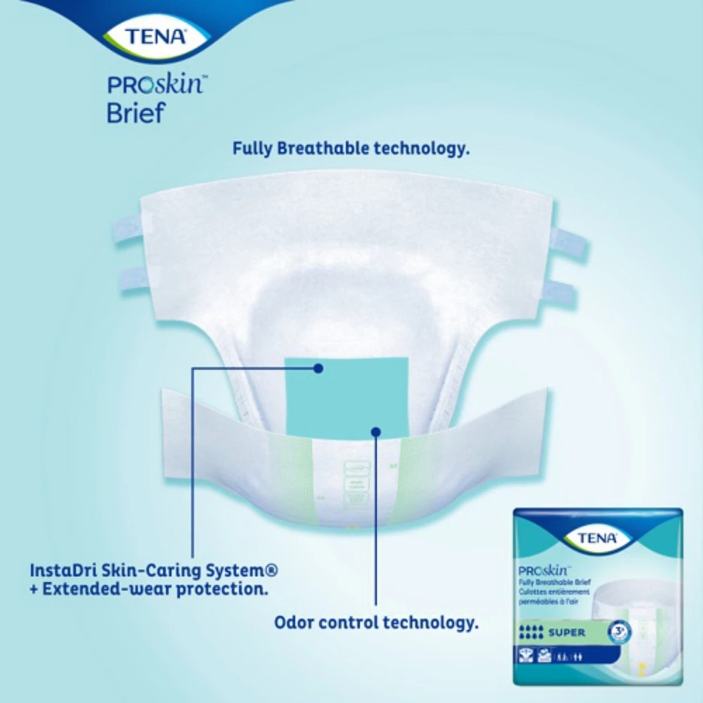 Adult Incontinence Brief, Super Absorbency, Medium, Green