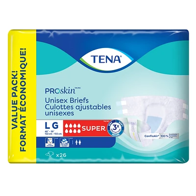 Incontinence Briefs, Super Absorbency,  Large
