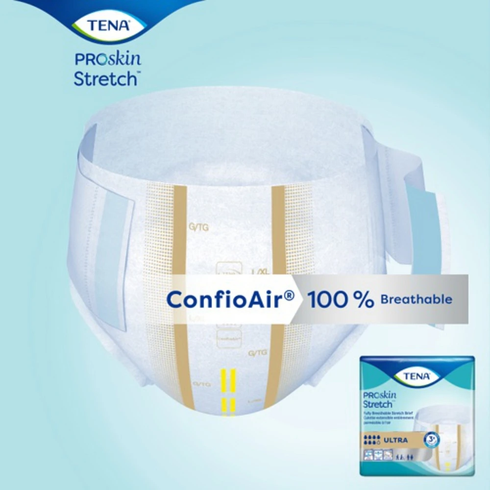 Stretch Adult Incontinence Brief, Ultra Absorbency, Large/X-Large, Beige