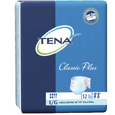 Classic Plus Adult Incontinence Brief, Heavy Absorbency, Large, Blue