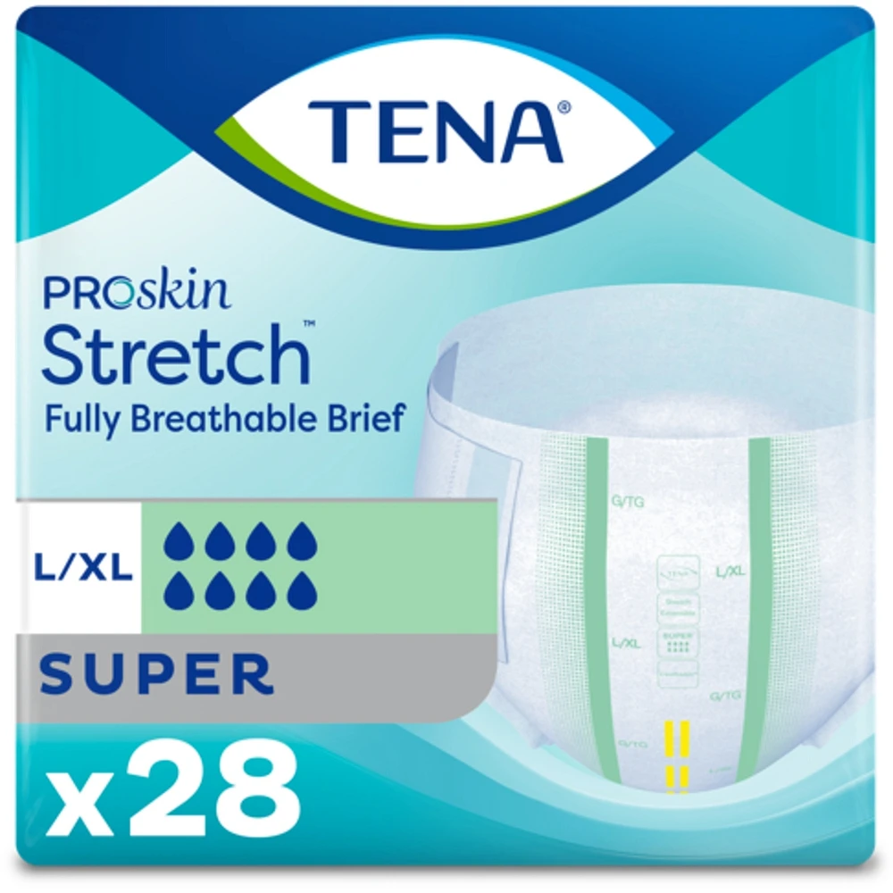 Stretch Adult Incontinence Brief, Super Absorbency, Large/X-Large, Green