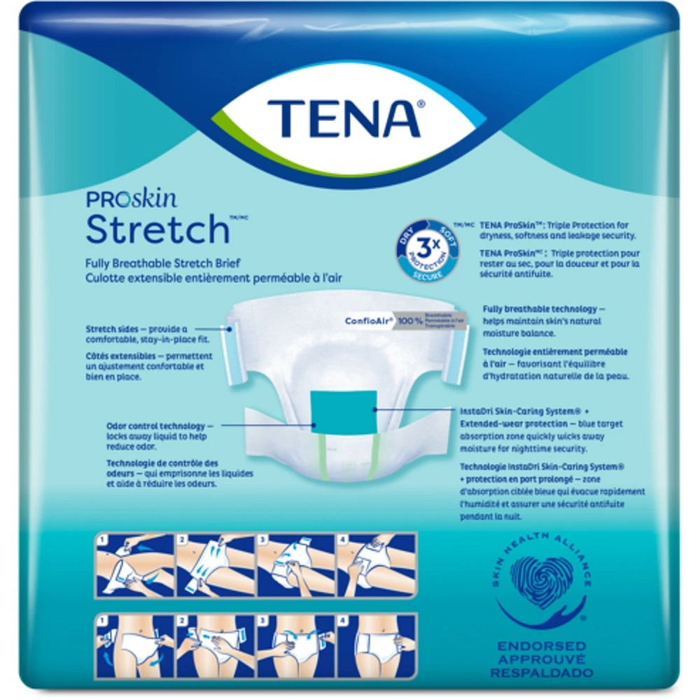 Stretch Adult Incontinence Brief, Super Absorbency, Large/X-Large, Green