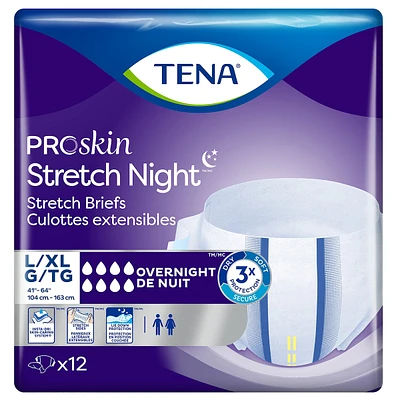 PROskin Stretch Night Brief L/XL, 12 count