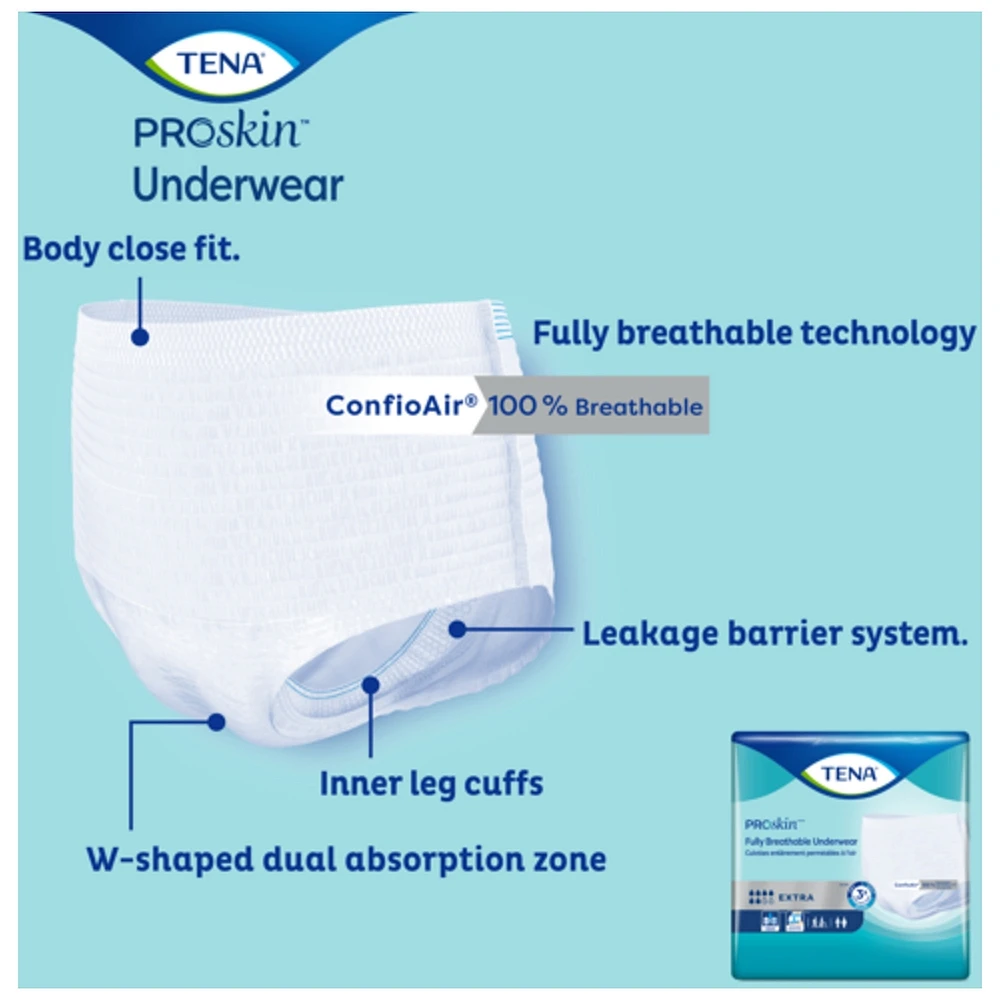Protective Incontinence Underwear, Extra Absorbency