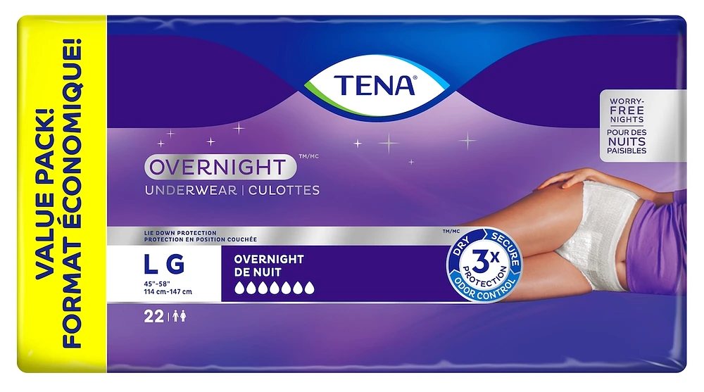 Tena Overnight Uw L 22