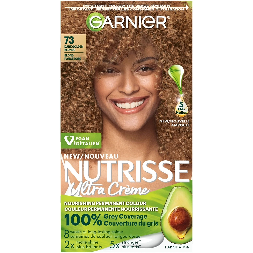 Nutrisse Ultra Crème, Permanent Hair Dye, 100% Grey Coverage