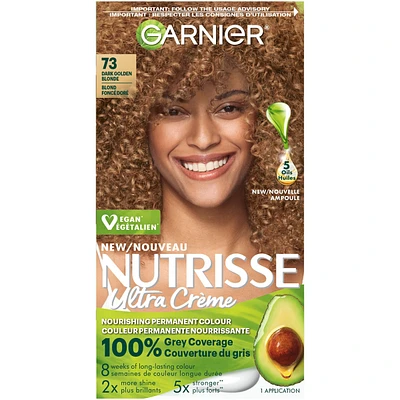 Nutrisse Ultra Crème, Permanent Hair Dye, 100% Grey Coverage