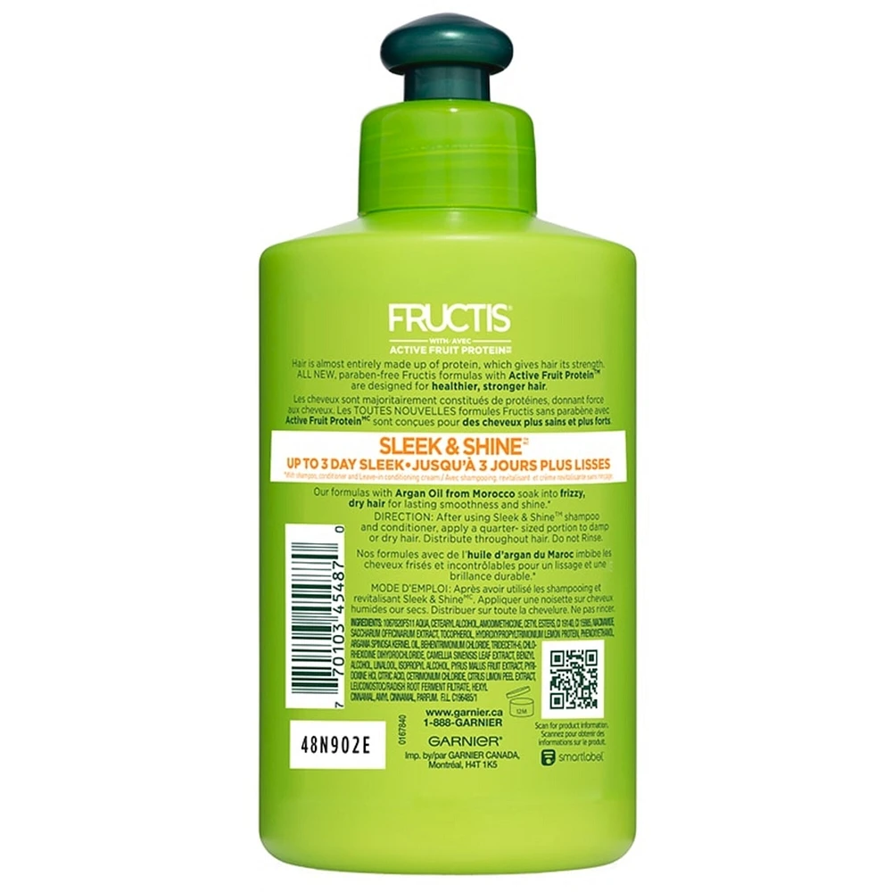 Fructis Sleek & Shine Leave In Cream