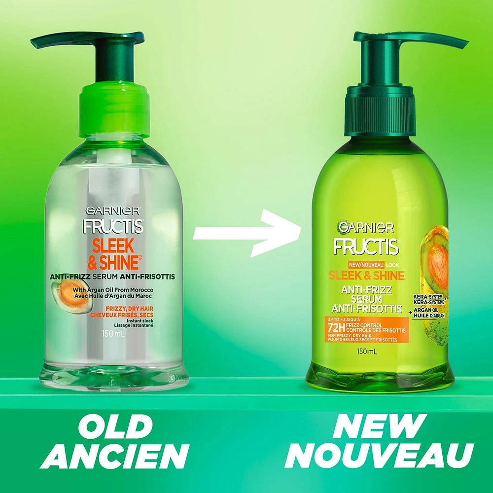 Garnier Fructis Anti-Frizz Oil Treatment, Long Lasting Frizz Control, Paraben-Free, Sleek & Shine, 150 mL
