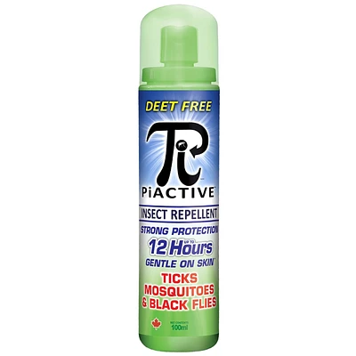 PiACTIVE™ Travel Size 12-Hour DEET-FREE Insect Repellent Pump Spray, 100ml