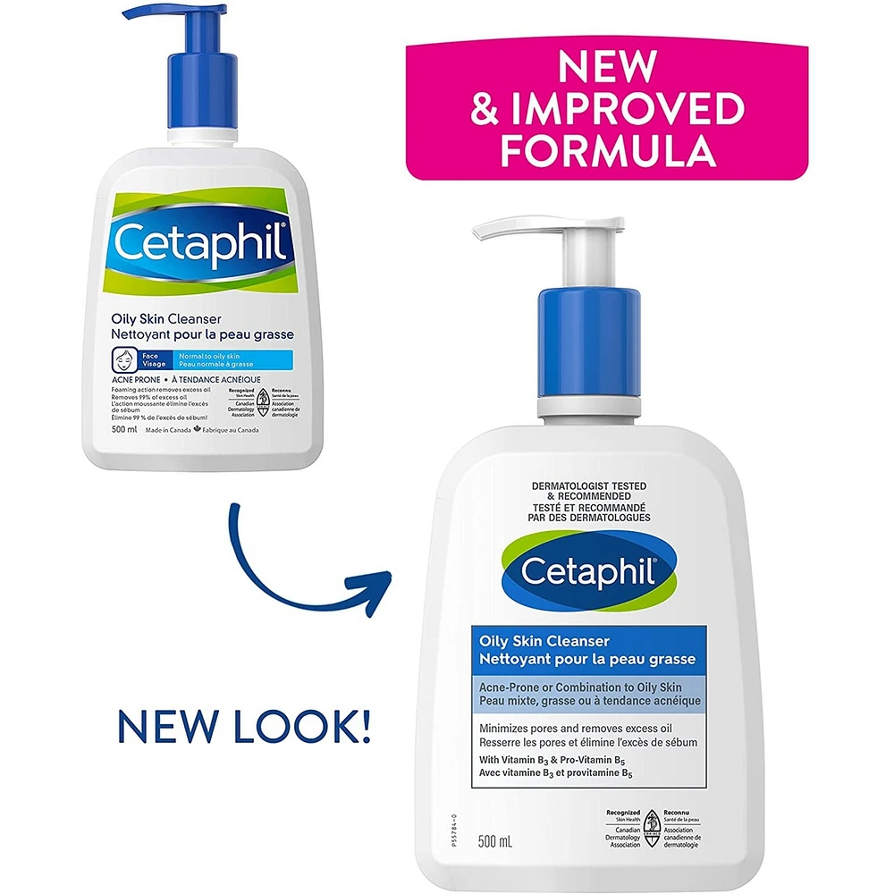 Oily Skin Cleanser, Gentle Foaming Daily Face Wash for Sensitive, Acne Prone