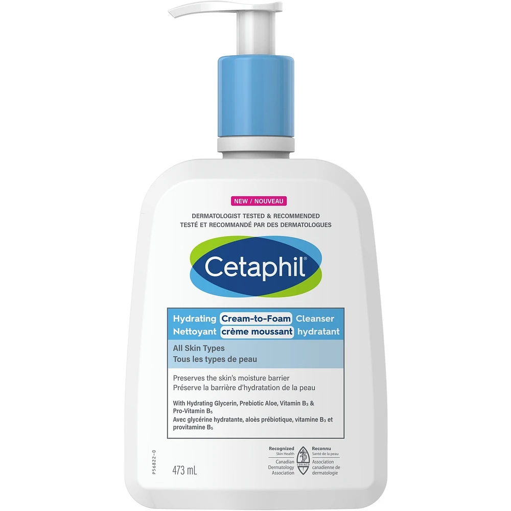 Hydrating Cream to Foam Cleanser - Face Wash with Niacinamide, Amino Acid and Prebiotic Aloe