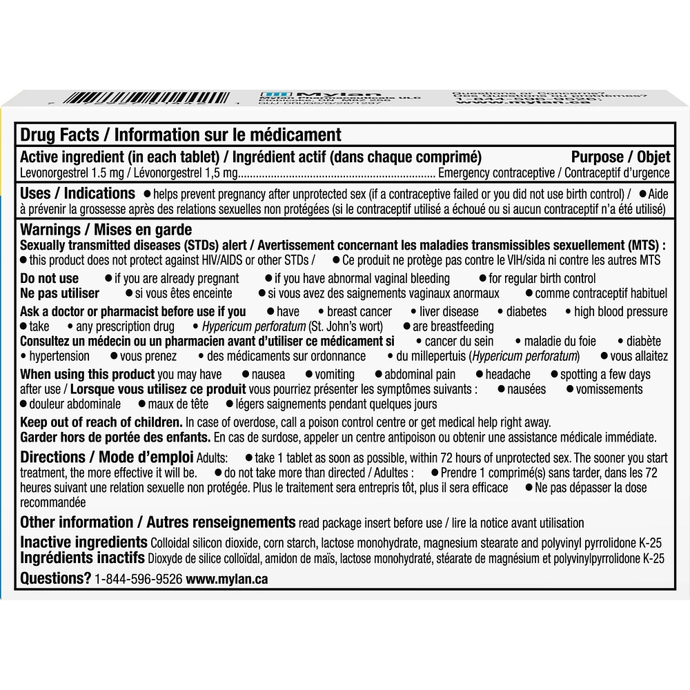 Levonorgestrel tablet 1.5 mg