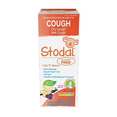 Children's Stodal Sugar Free Is a Homeopathic Syrup for Wet or Dry Cough in Children 1 to 11 Years of Age.