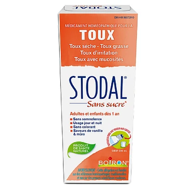 Stodal Sugar Free for Dry Cough or Wet Cough, Irritating Cough and Cough with Phlegm.