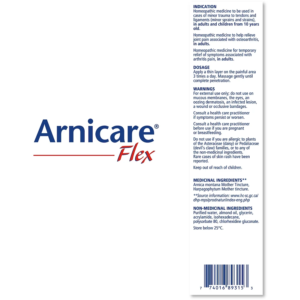 Boiron Arnicare Flex used for joint pain, arthritis associated symptoms, osteoarthritis symptoms, minor sprains and strains.