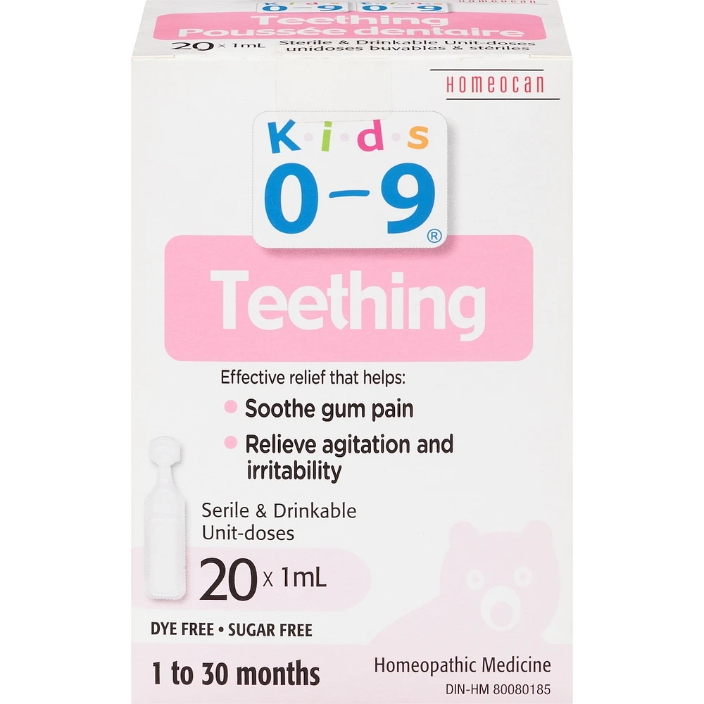 Kids 0-9 Teething Unit Doses