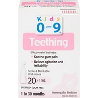 Kids 0-9 Teething Unit Doses