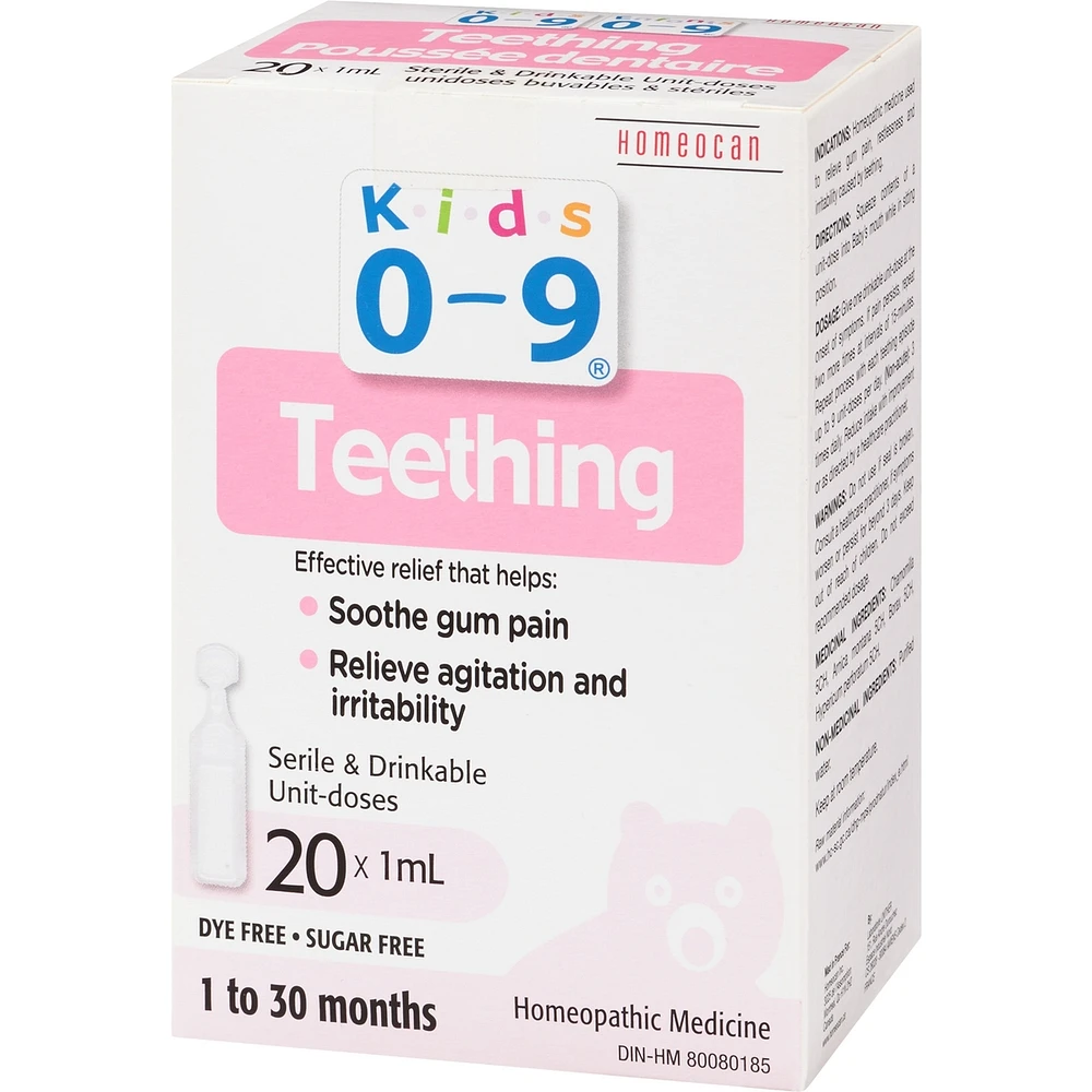 Kids 0-9 Teething Unit Doses