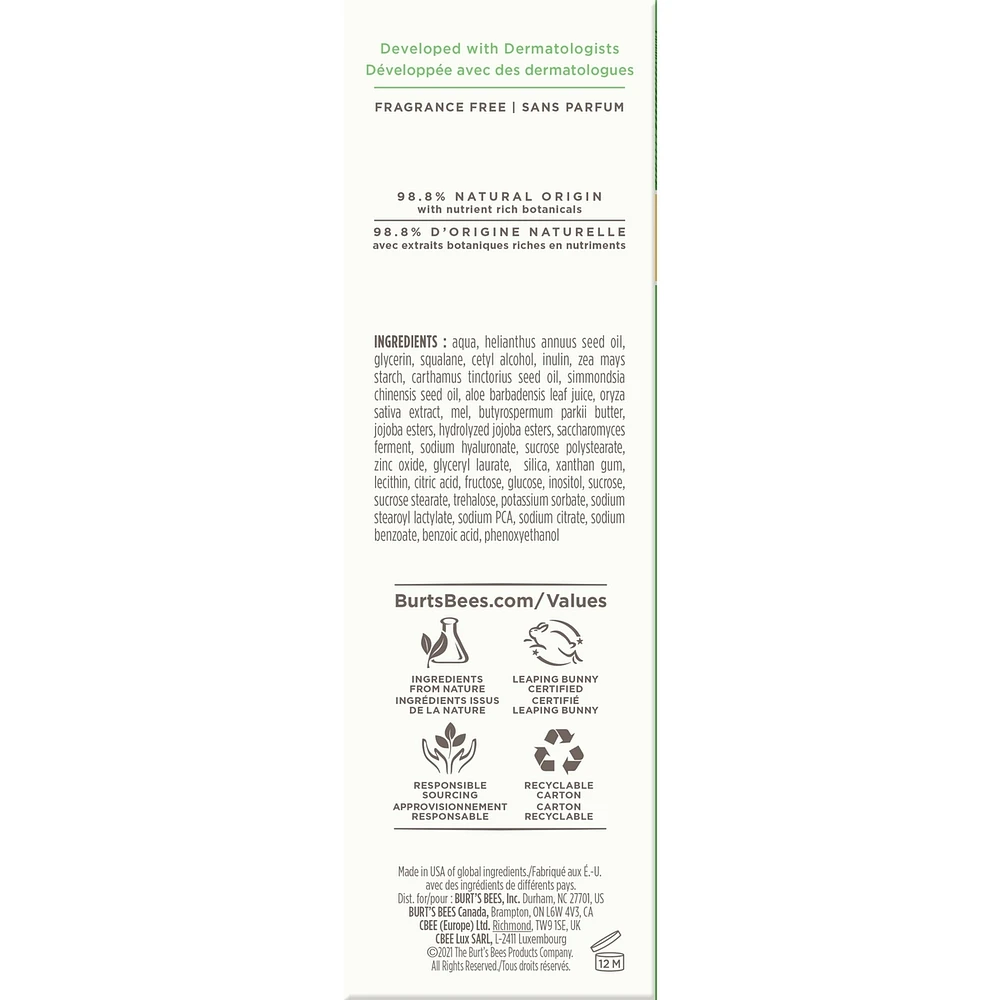 sensitive Solutions Gentle Day Lotion, Face Moisturizer for Sensitive Skin with Aloe and Rice Milk, 98.8% Natural Origin, Developed with Dermatologists, 51g