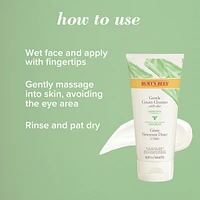 Sensitive Solutions Gentle Facial Cream Cleanser, Daily Face Wash for Sensitive Skin with Aloe, 98.9% Natural Origin, Developed with Dermatologists