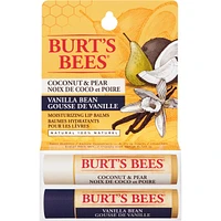 100% Natural Moisturizing Lip Balm, Coconut & Pear and Vanilla Bean