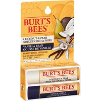 100% Natural Moisturizing Lip Balm, Coconut & Pear and Vanilla Bean