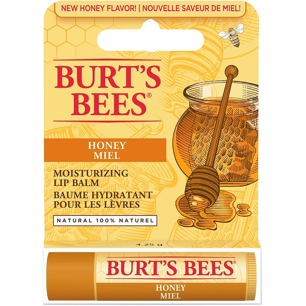 Baume hydratant pour les lèvres d’origine naturelle à 100 % au miel de Burt’s Bees, 1 tube
