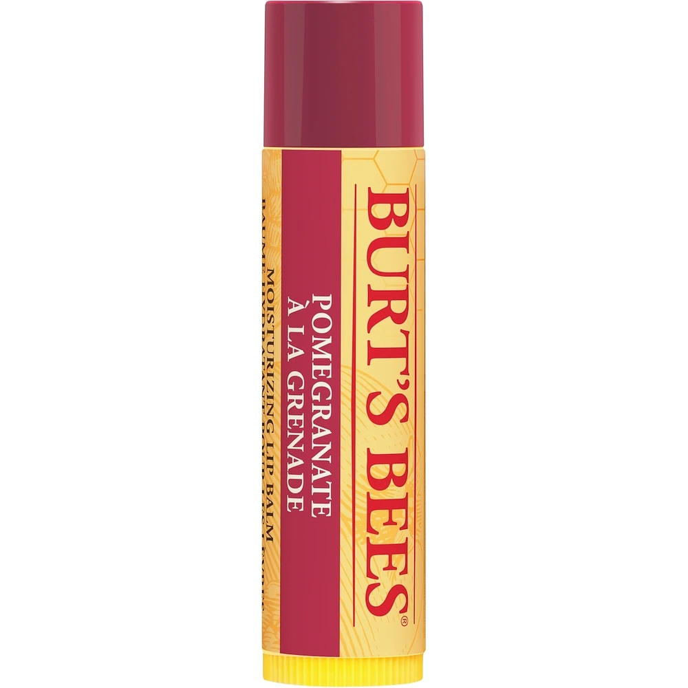 Baume hydratant pour les lèvres d’origine naturelle à 100 % à la grenade de Burt’s Bees, 1 tube