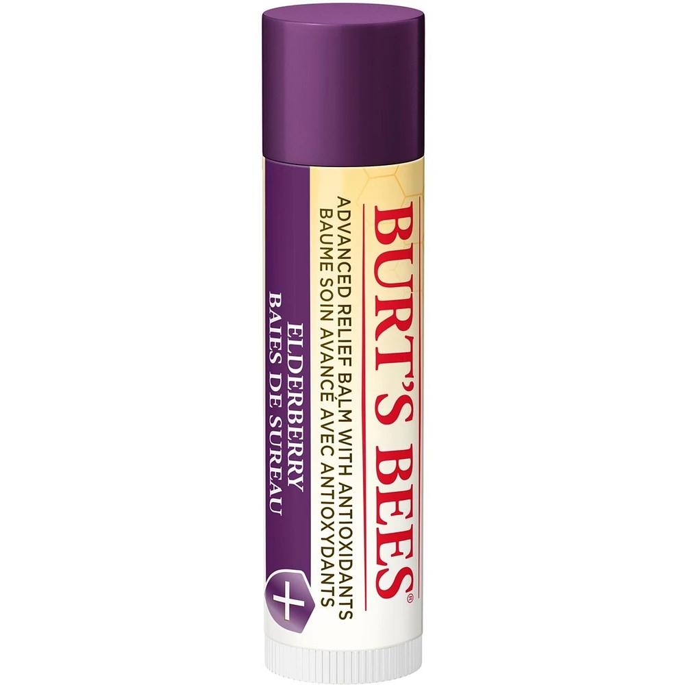 100% Natural Origin Advanced Relief Lip Balm with Beeswax and Antioxidant-Rich Elderberry