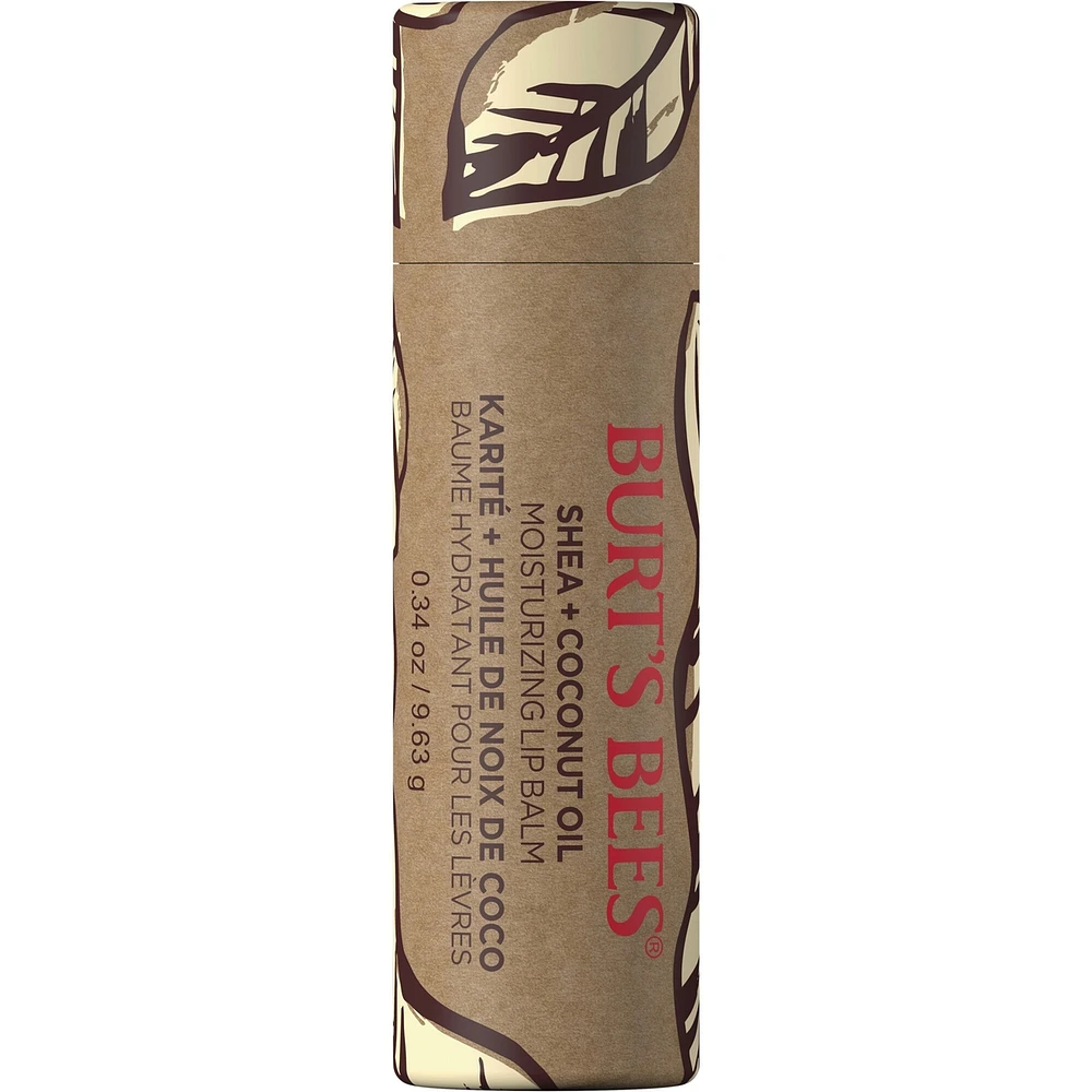 Shea and Coconut Oil Moisturizing Lip Balm Paper Tube, Natural Origin Lip Care