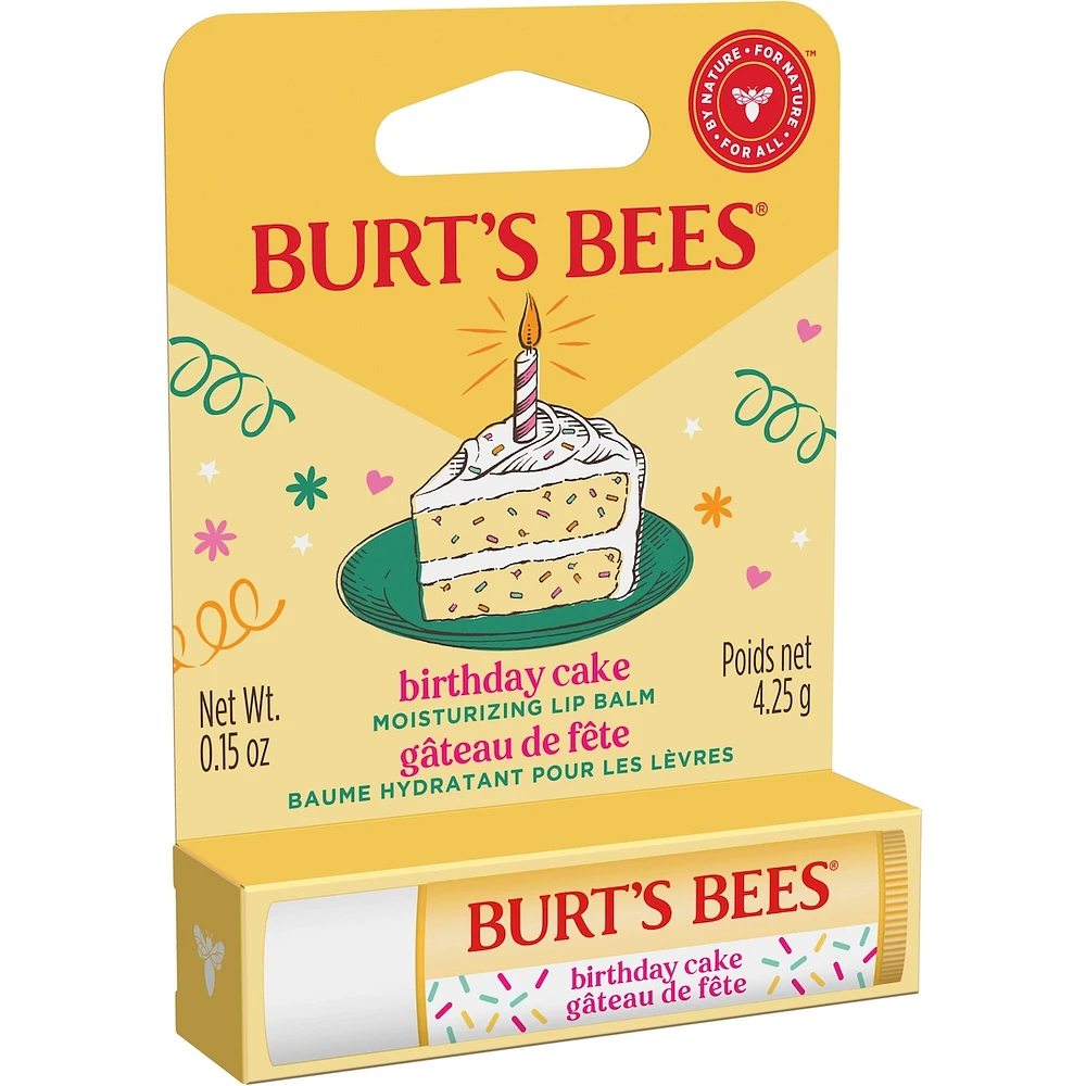 Burt's Bees 100% Natural Origin Moisturizing Lip Balm, Birthday Cake, 1 Tube